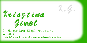 krisztina gimpl business card